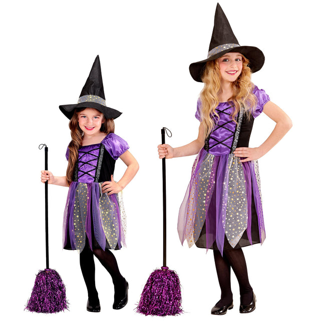 Halloween Kleid Lila Mädchen 2 Stück