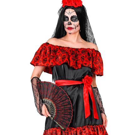 Spanischer Fächer Rot Schwarz