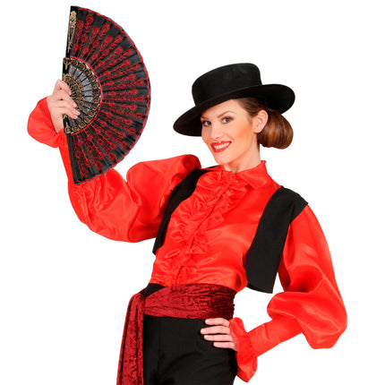 Spanischer Fächer Rot Schwarz