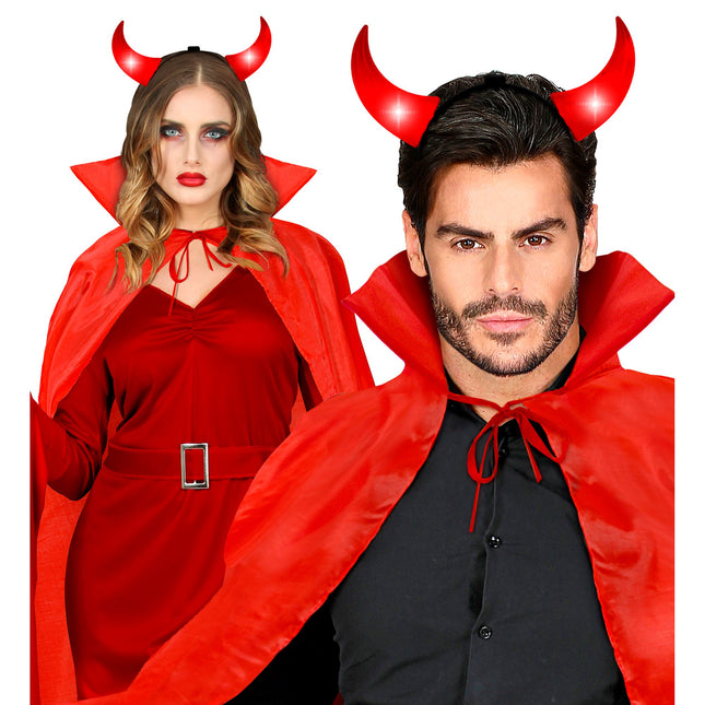 Halloween Haarband Rot Schwarzer Teufel