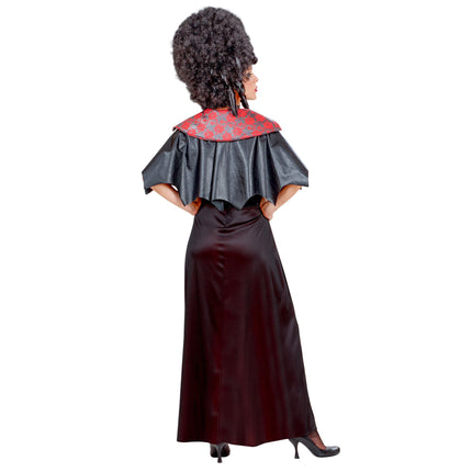 Halloween Kleid Schwarz Rot Damen Vampir 2 Stück