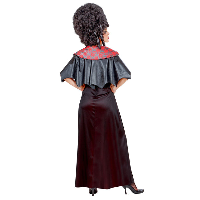 Halloween Kleid Schwarz Rot Damen Vampir 2 Stück