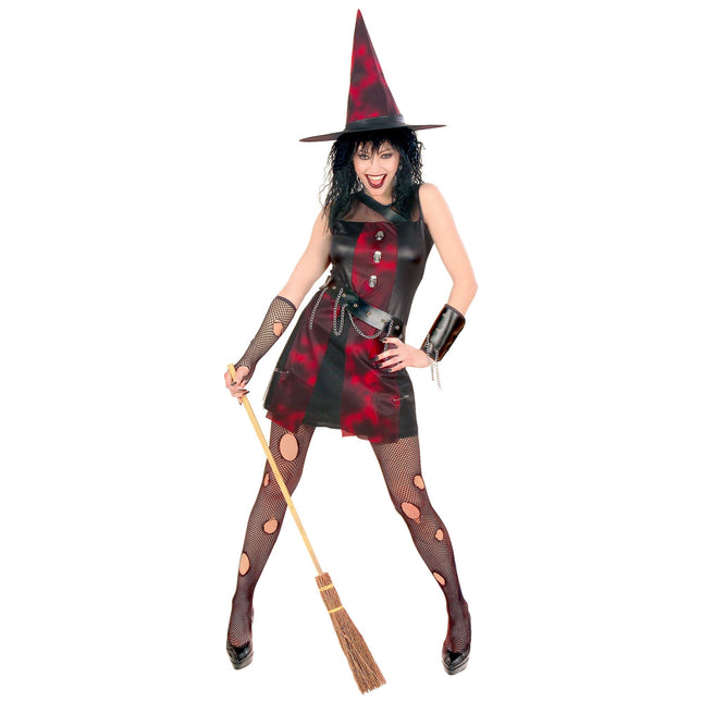 Halloween Kleid Damen Punk Hexe