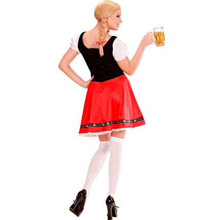 Rot Weiß Dirndl Kleid Oktoberfest Damen