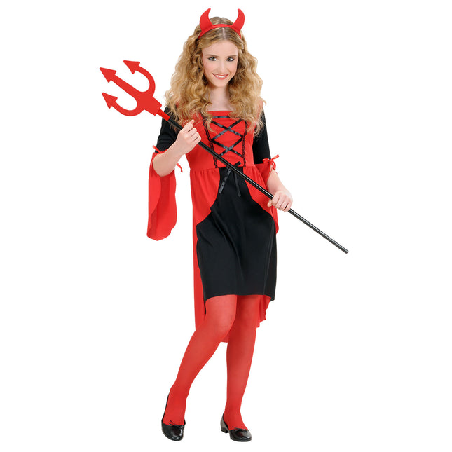 Halloween Kleid Rotes Mädchen Teufel