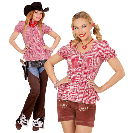 BAYERISCHE BLUSE ROT S