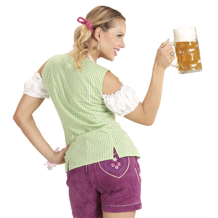 Oktoberfest Bluse Grün Rosa Damen