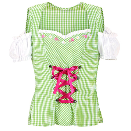 Oktoberfest Bluse Grün Rosa Damen