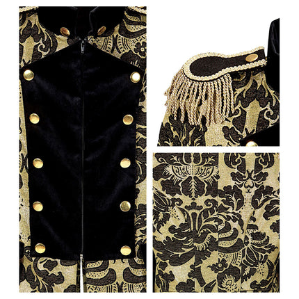 Piratenjacke Gold Schwarz