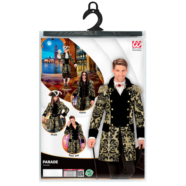 Piratenjacke Gold Schwarz