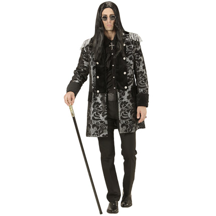 Piratenjacke Schwarz Silber Männer