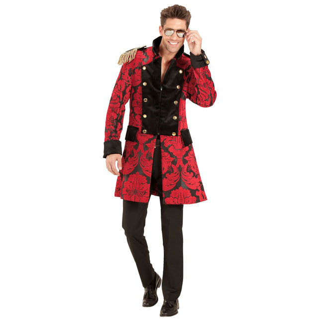 Piratenjacke Rot Schwarz Männer