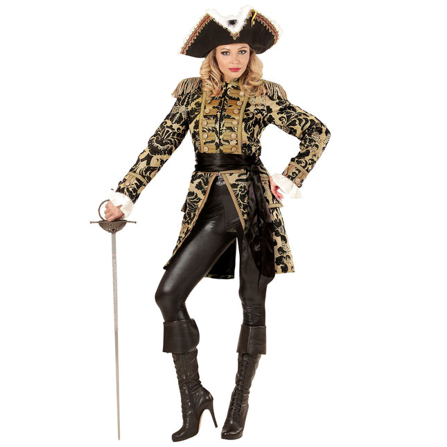 Zirkusjacke Schwarz Gold Damen