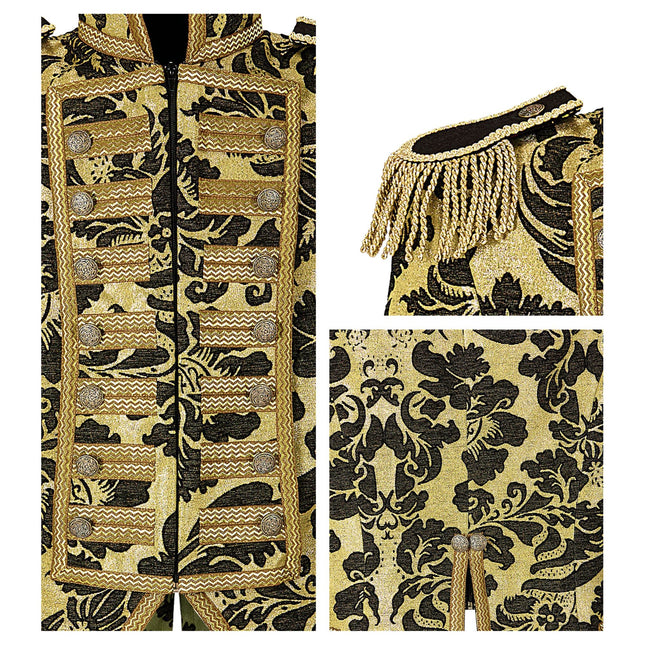 Zirkusjacke Schwarz Gold Damen