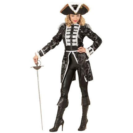 Zirkusjacke Schwarz Silber Damen