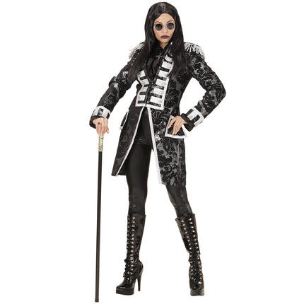 Zirkusjacke Schwarz Silber Damen