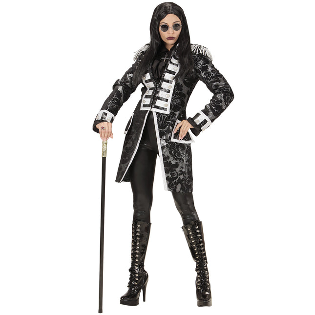 Zirkusjacke Schwarz Silber Damen