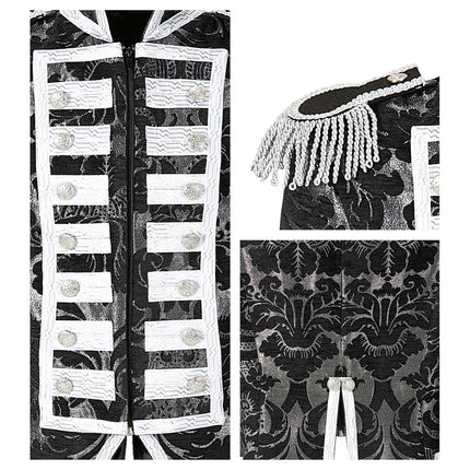 Zirkusjacke Schwarz Silber Damen