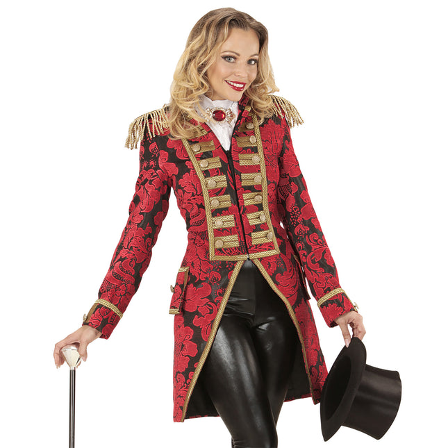 Zirkusjacke Rot Gold Damen