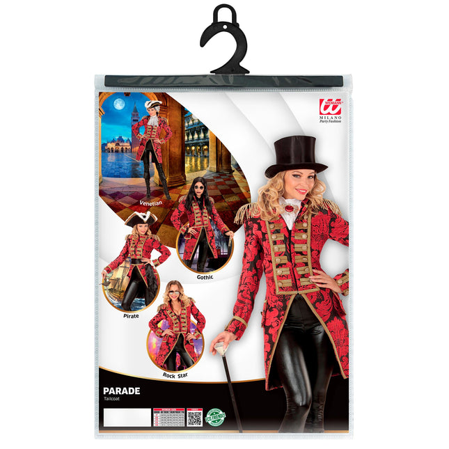 Zirkusjacke Rot Gold Damen
