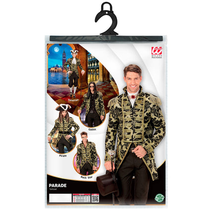 Zirkusjacke Schwarz Gold Männer