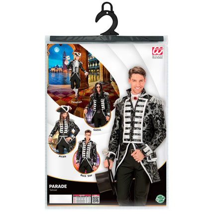 Zirkusjacke Schwarz Silber Männer