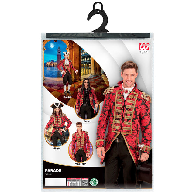 Zirkusjacke Rot Gold Männer