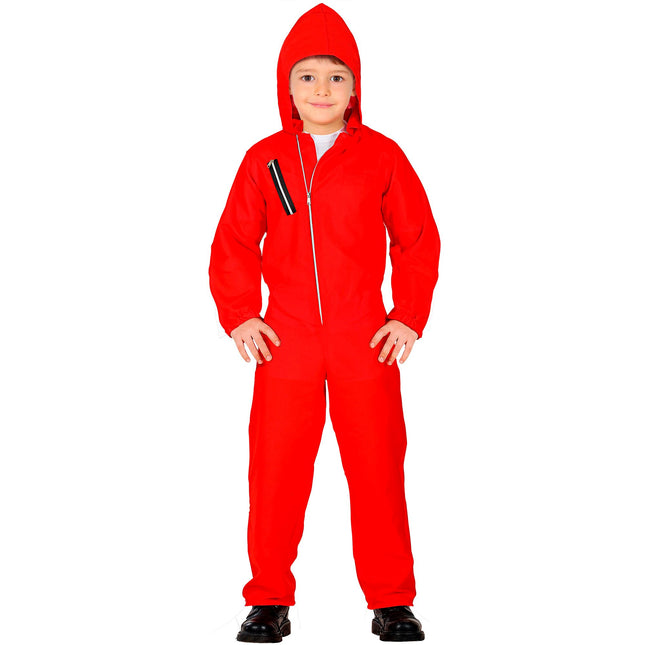 Halloween Kostüm Rot Kind Bankräuber
