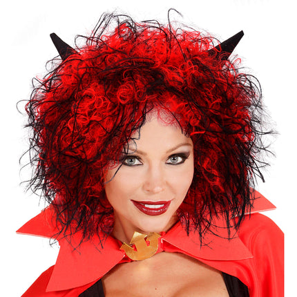 Halloween Perücke Red Devil Kurzes Haar