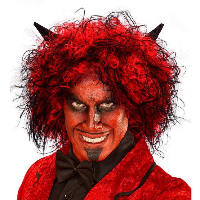 Halloween Perücke Red Devil Kurzes Haar