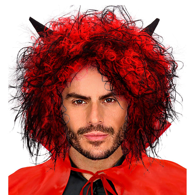 Halloween Perücke Red Devil Kurzes Haar