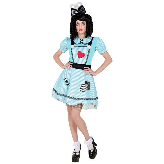Halloween Kleid Blau Damen Puppe
