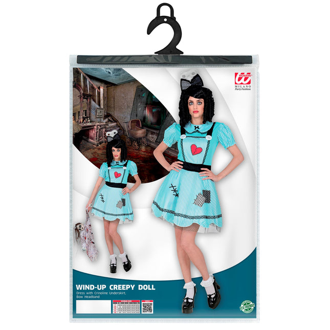 Halloween Kleid Blau Damen Puppe