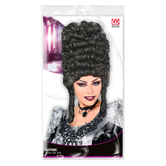 Halloween Perücke Schwarz Gothic