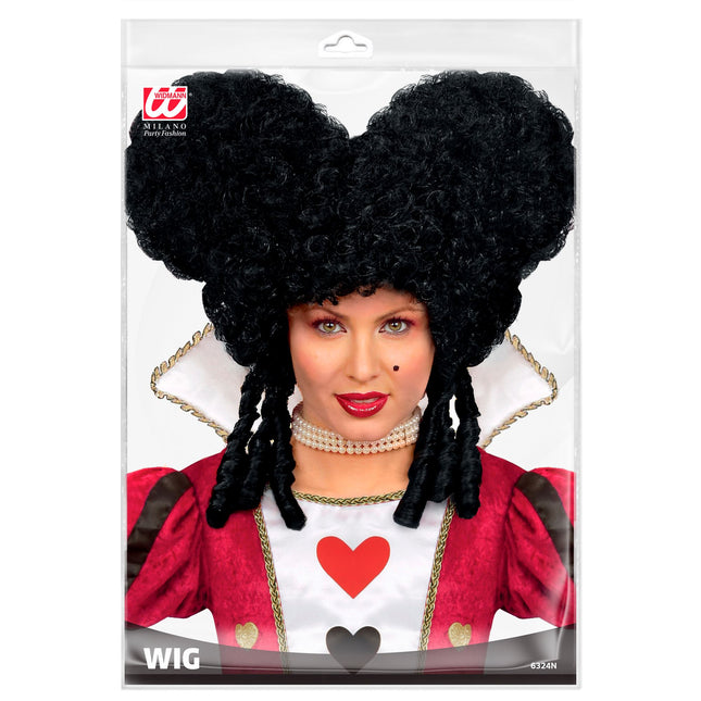 Halloween Perücke Schwarz Barock