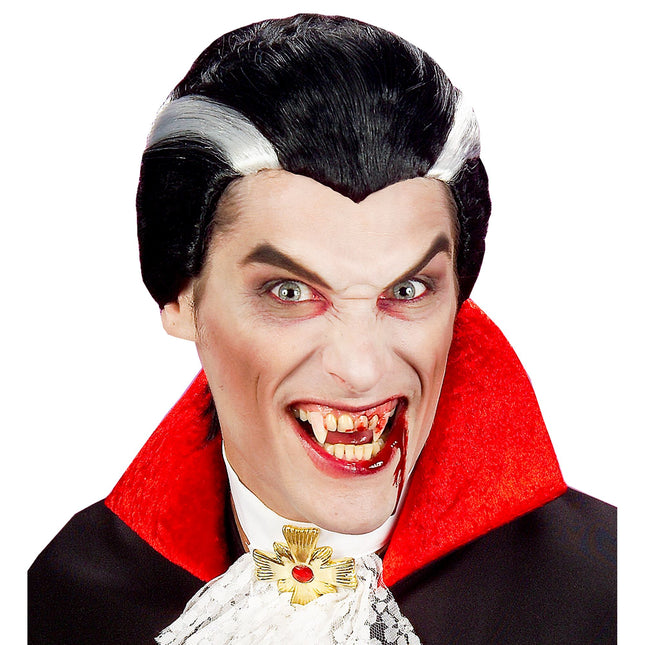 Halloween Perücke Weiß Schwarz Männer Vampir