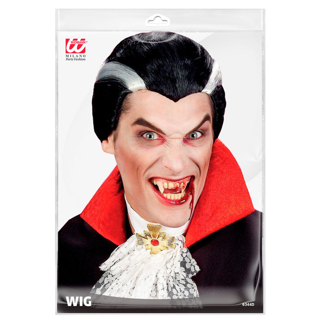 Halloween Perücke Weiß Schwarz Männer Vampir