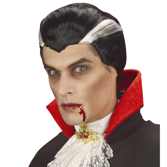 Halloween Perücke Weiß Schwarz Männer Vampir