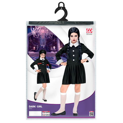Halloween Kleid Schwarz Weiß Mädchen