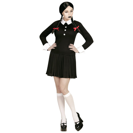 Halloween Kleid Schwarz Weiß Damen