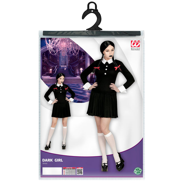 Halloween Kleid Schwarz Weiß Damen