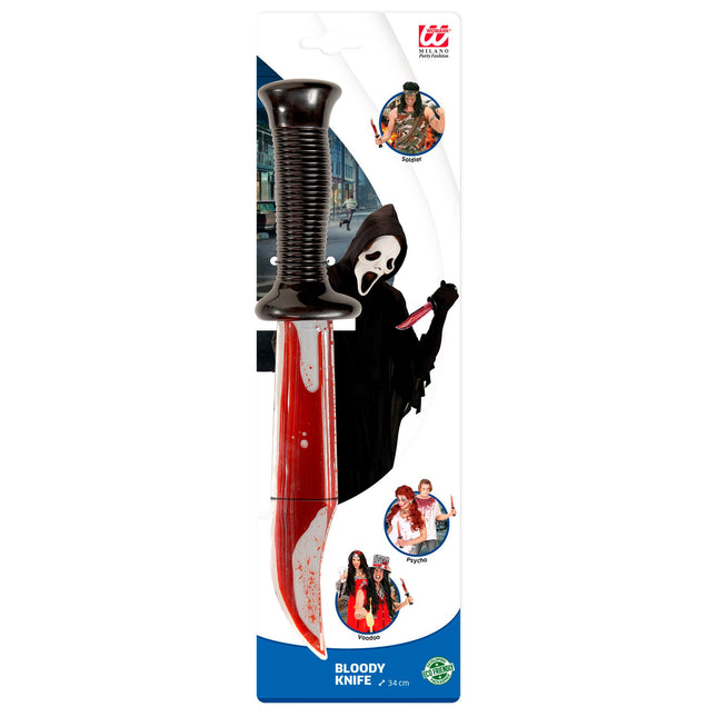 Halloween Fake-Messer mit Blut