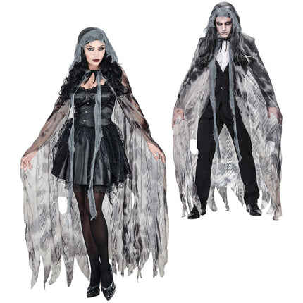 Halloween Cape Grey Ghost