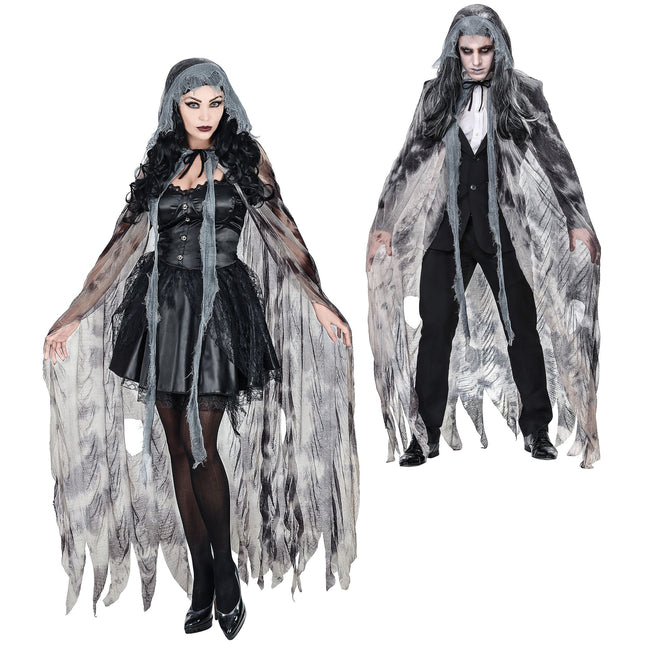 Halloween Cape Grey Ghost