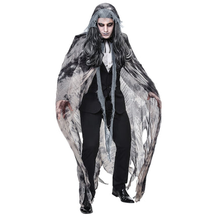 Halloween Cape Grey Ghost
