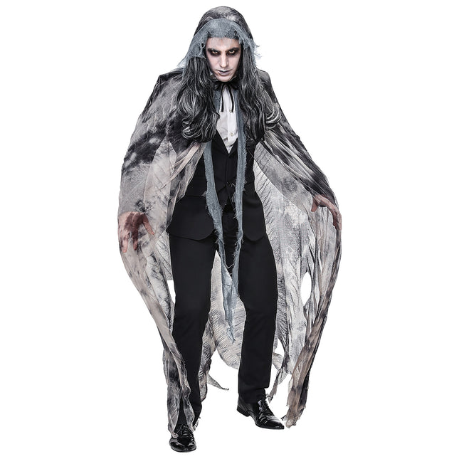 Halloween Cape Grey Ghost