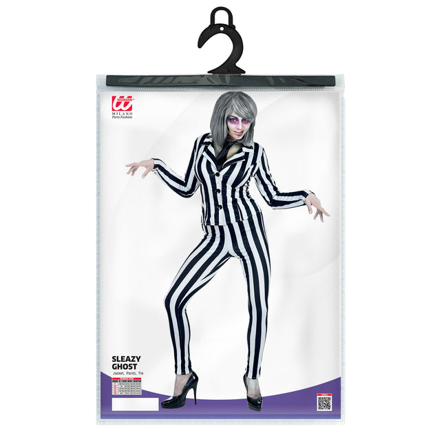 Halloween Kostüm Weiß Schwarz Ladies Spirit