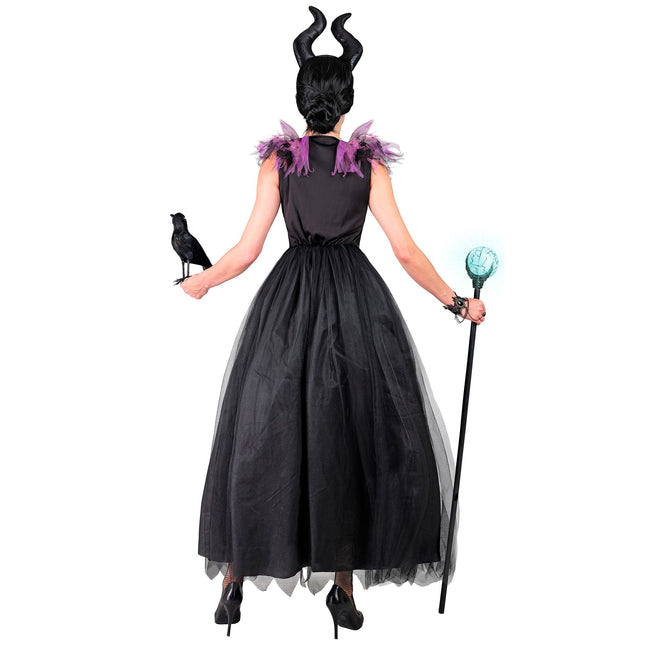 Halloween Kleid Schwarz Lila Malefizia