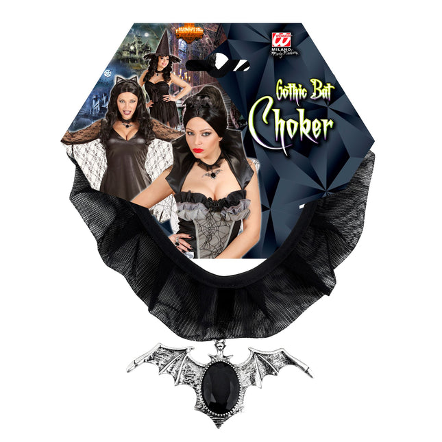 Halloween Halskette Halsband mit Fledermaus