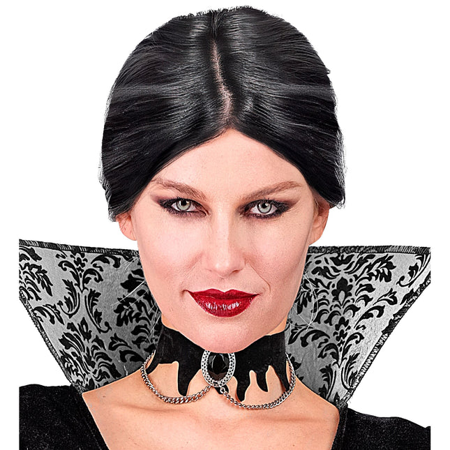 Halloween Halskette Samt mit Edelstein